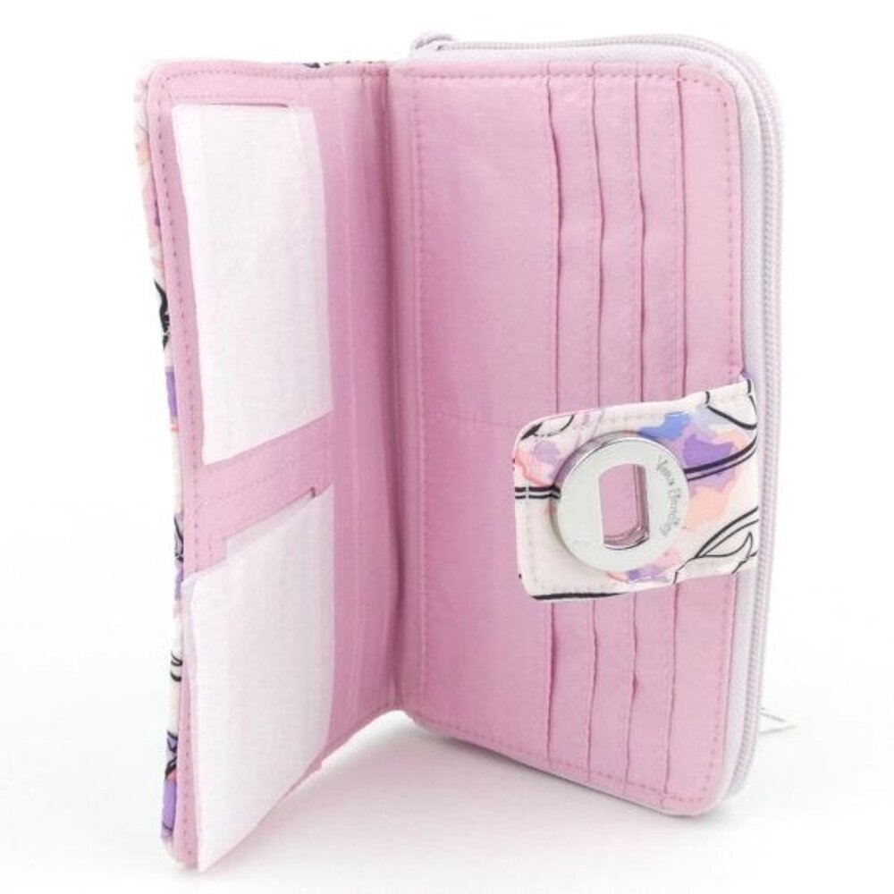 Vera Bradley Anemone Watercolor Ultralight RFID Turnlock Wallet NWT - Picture 3 of 3